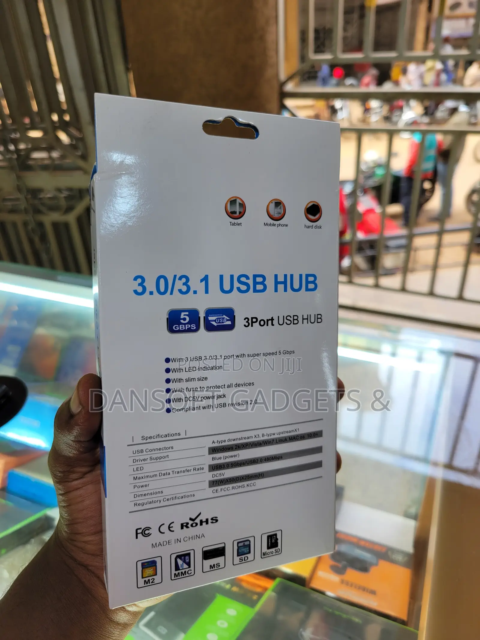 Superspeed Combo Hub- 3 Usb Ports + Multi-Card Reader