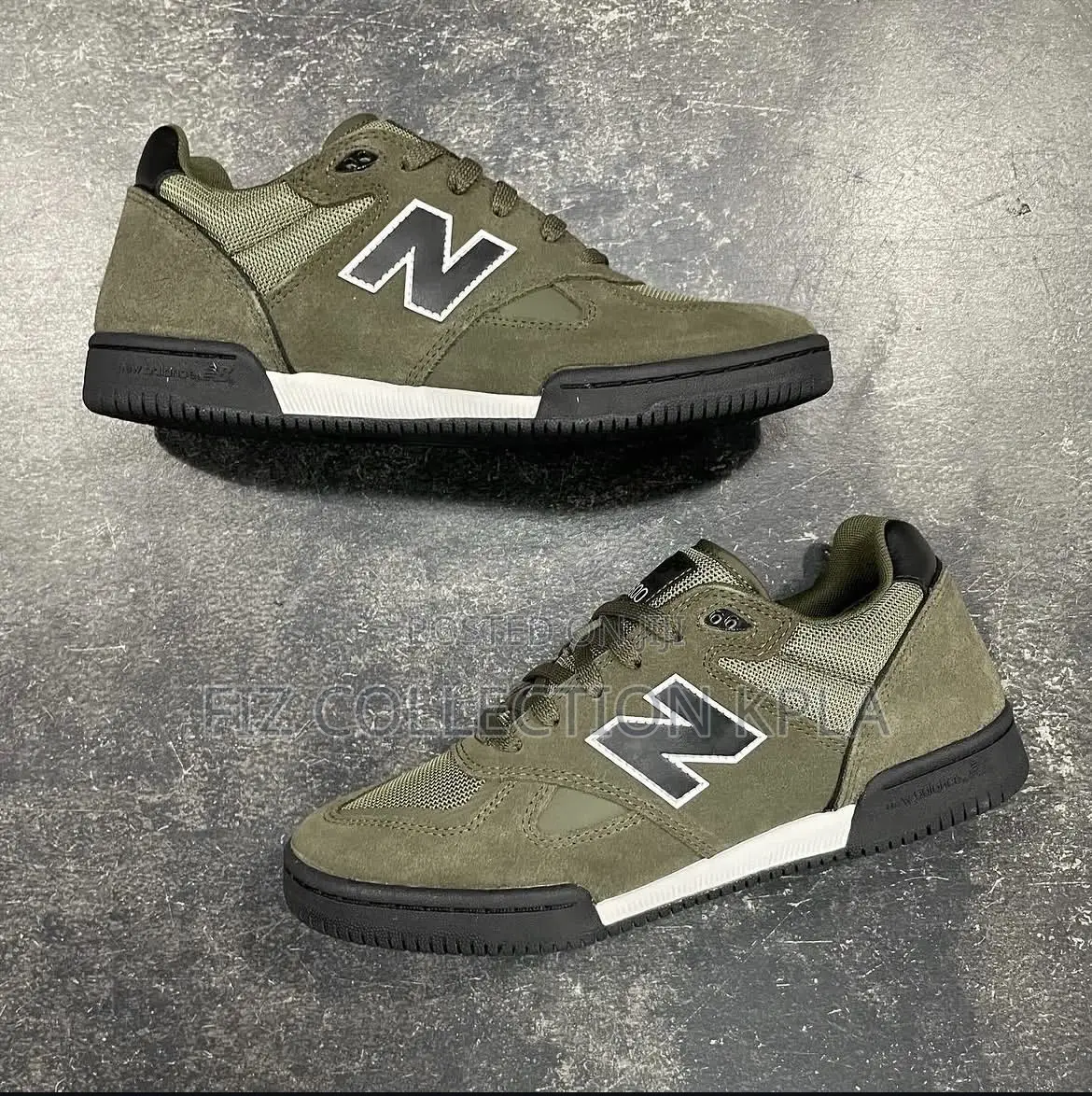 Original New Balance Numeric 600 Tom Knox Olive Black Skate Sneakers