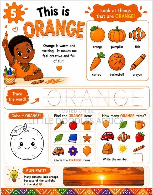 My First African Colors Coloring Book