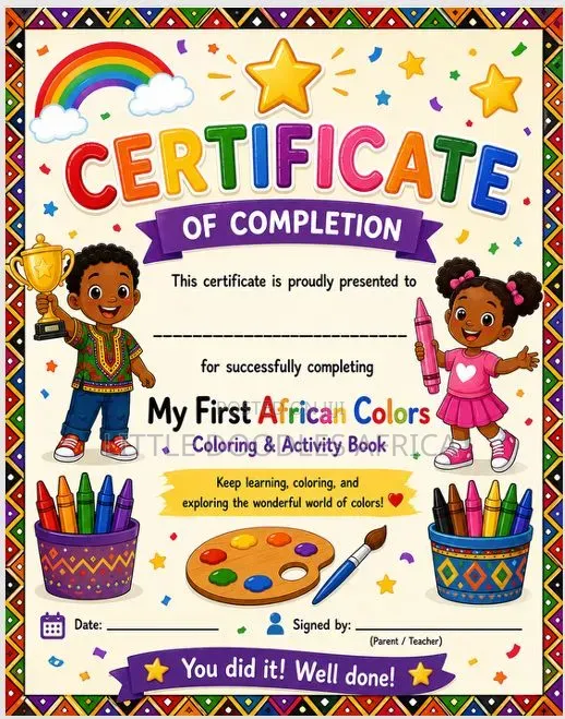 My First African Colors Coloring Book