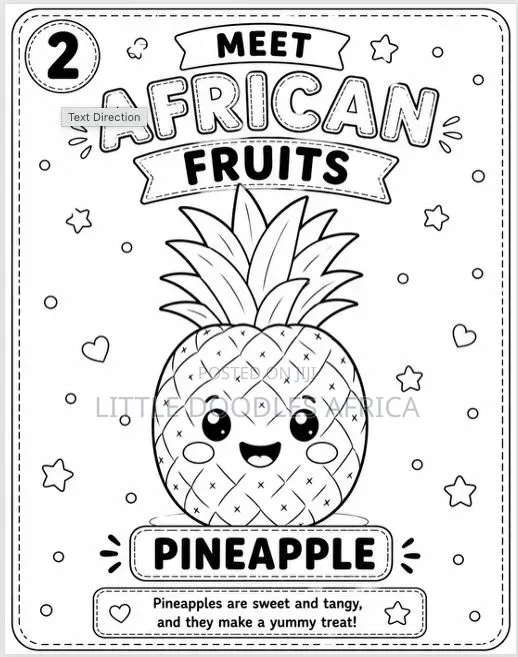 My First African Fruits Coloring Book