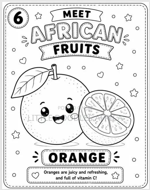 My First African Fruits Coloring Book