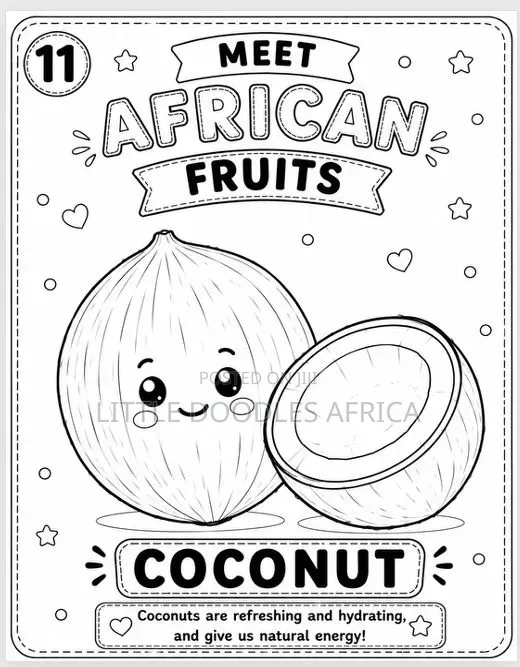 My First African Fruits Coloring Book