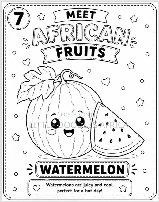 My First African Fruits Coloring Book