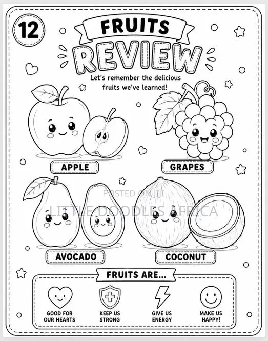 My First African Fruits Coloring Book