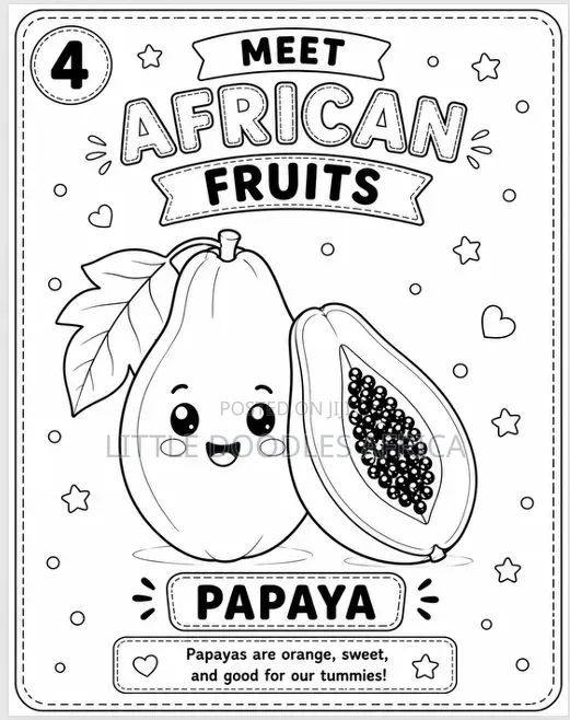 My First African Fruits Coloring Book