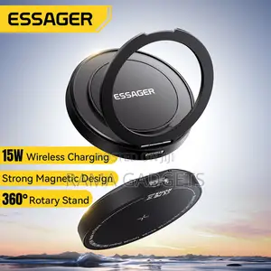 Essager 15w Magnetic Wireless Charger Featuring a 360° Rotating Stand