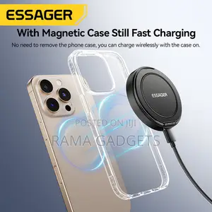 Essager 15w Magnetic Wireless Charger Featuring a 360° Rotating Stand