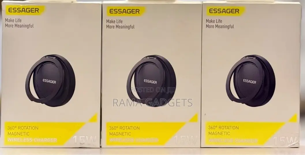 Essager 15w Magnetic Wireless Charger Featuring a 360° Rotating Stand