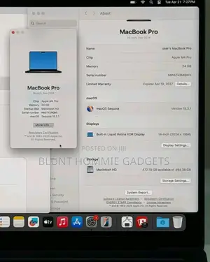 Laptop Apple MacBook Pro 2024 M4 Pro 16GB Apple M4 Pro SSD 512GB