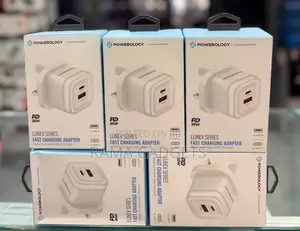 Powerology Lunex Series Fast Charging Adapter Box Featuring 35w Power