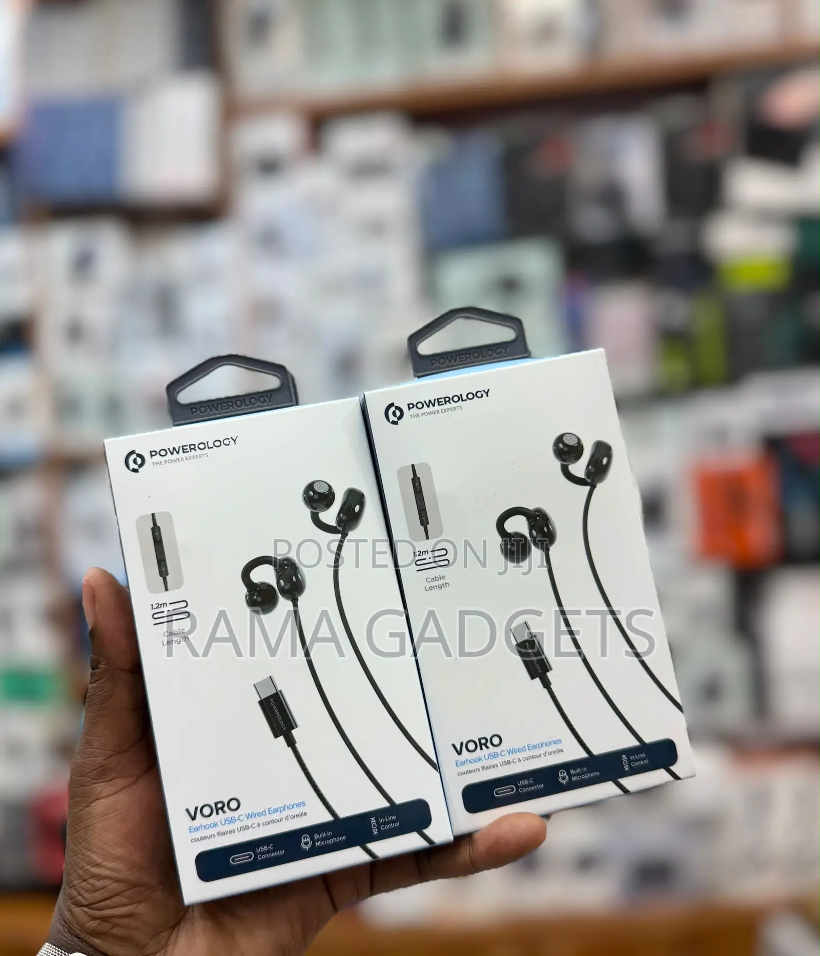 Powerology Voro Wired Earhook Earphones.