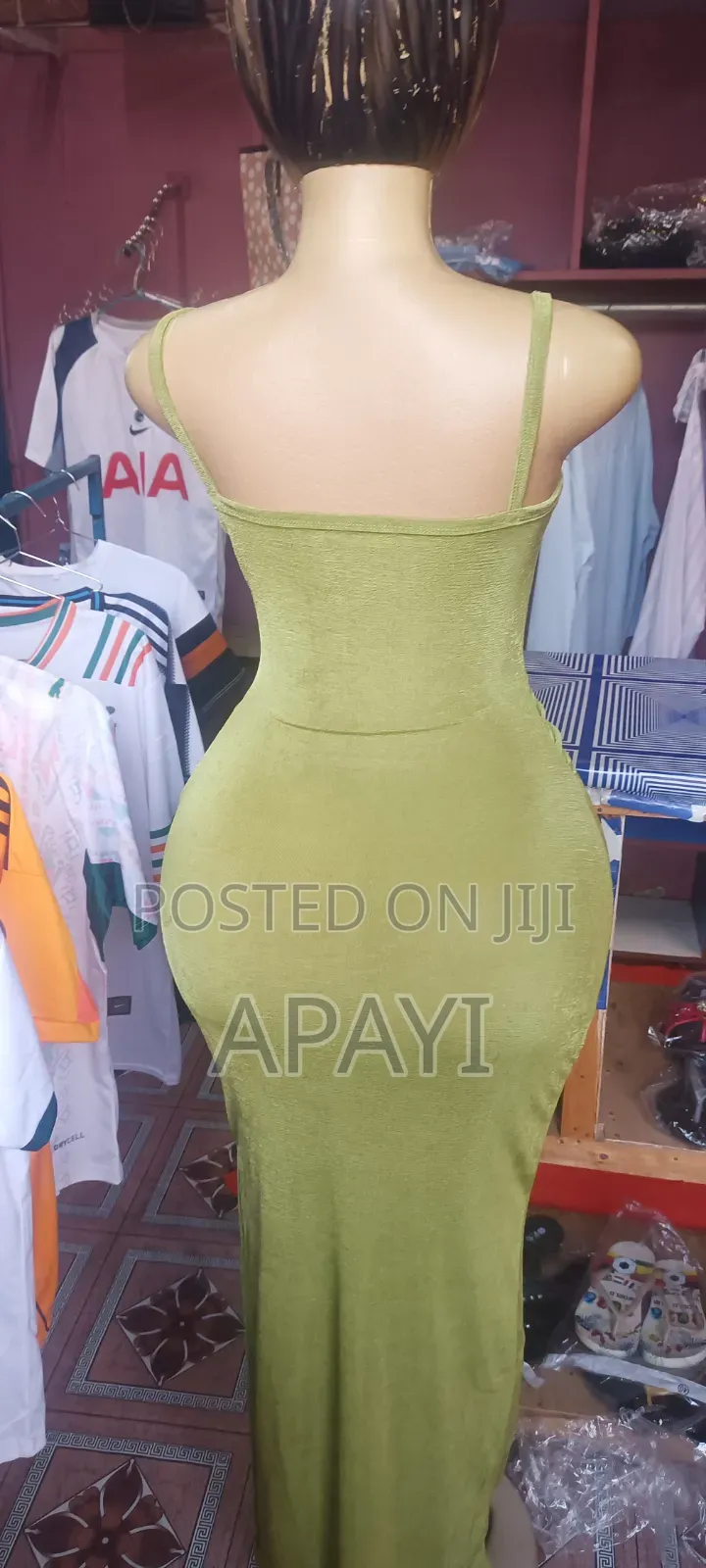 Long Tight Army Green Dress