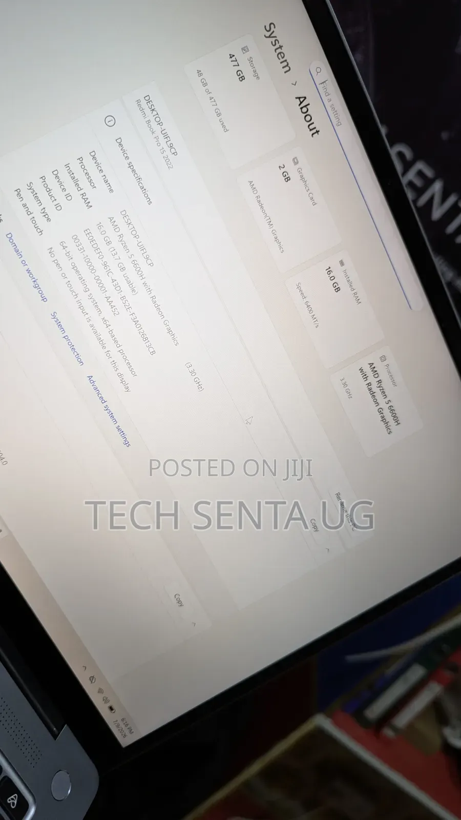 Laptop Xiaomi RedmiBook Pro 15 2022 16GB AMD Ryzen 5 SSD 512GB