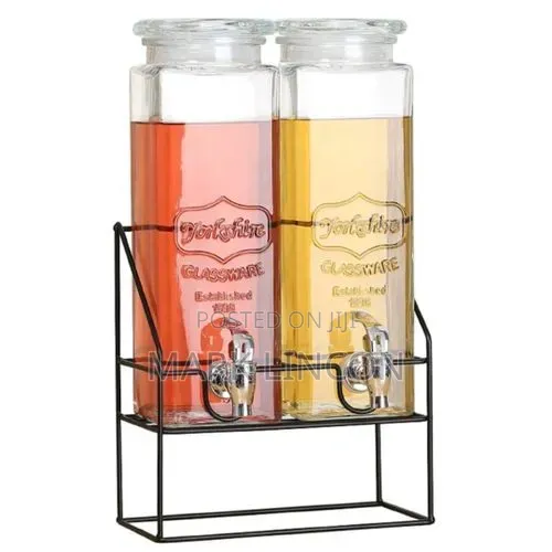 Set of Yorkshire Glass Beverage Dispensers 2pc