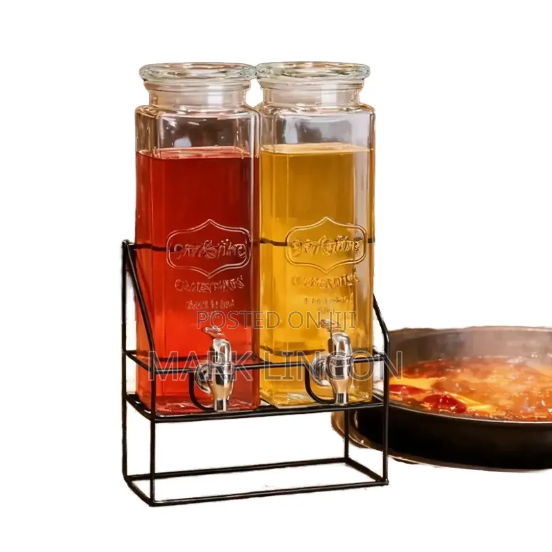 Set of Yorkshire Glass Beverage Dispensers 2pc