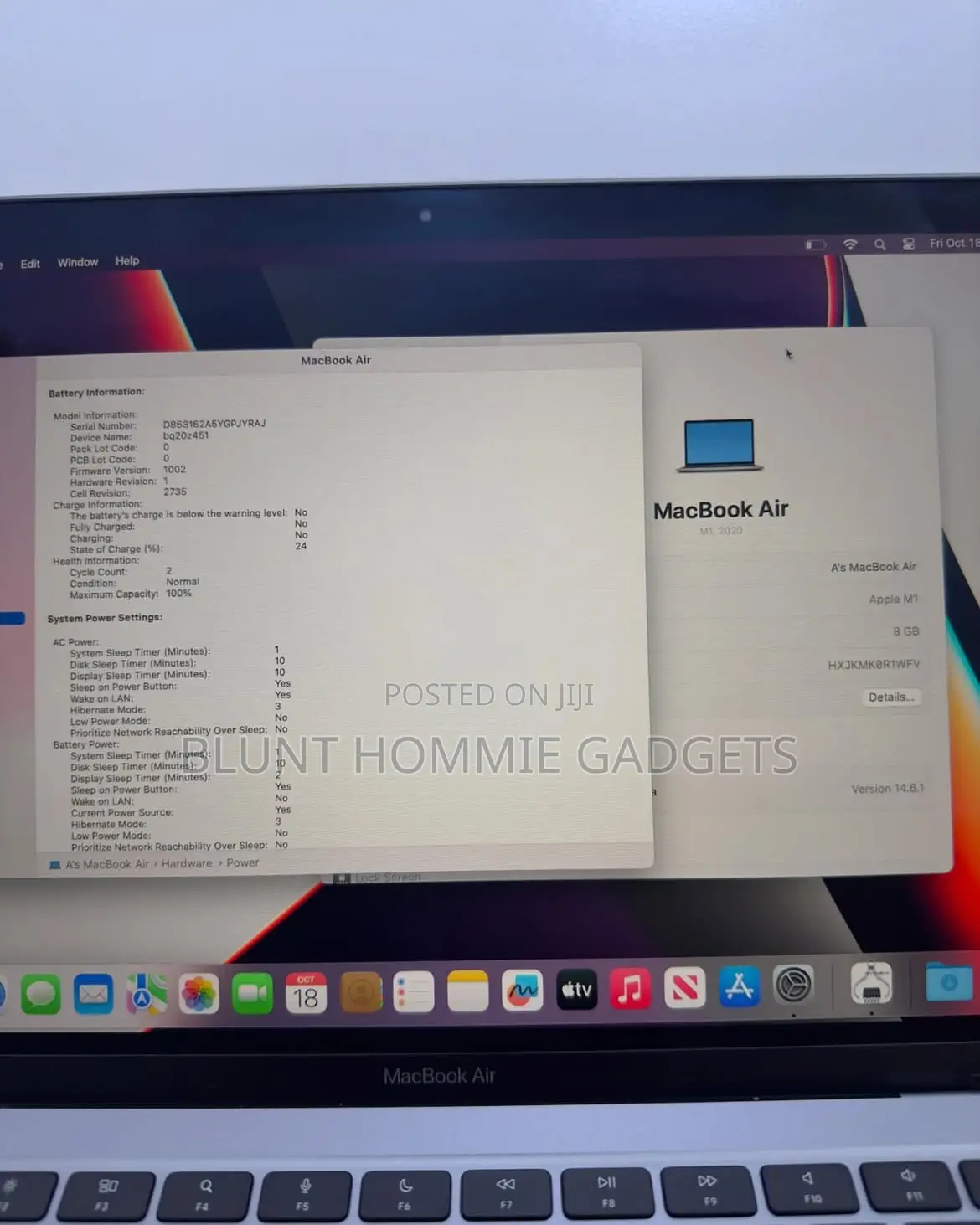 Laptop Apple MacBook Air 2020 M1 8GB Apple M1 SSD 256GB