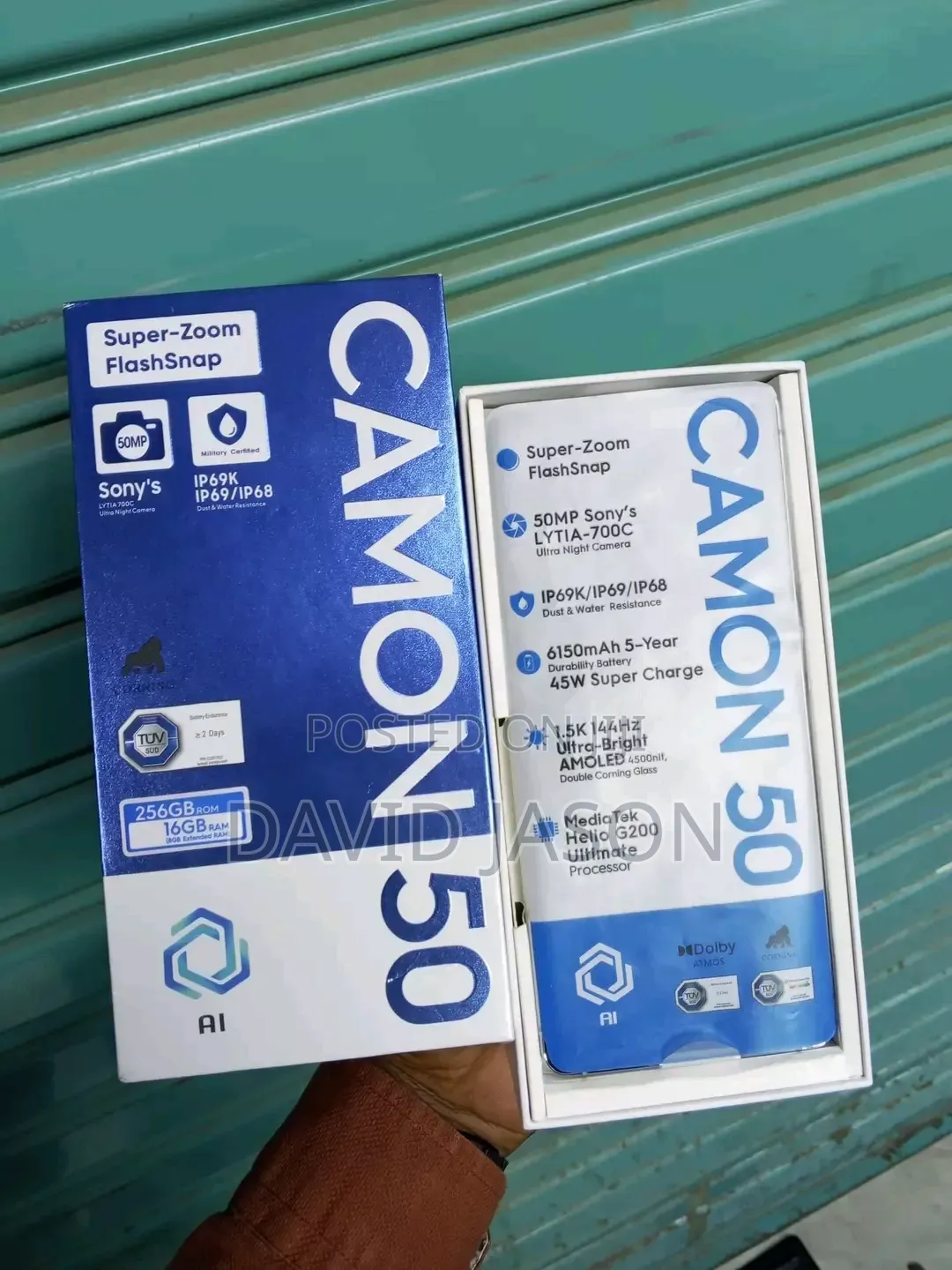 New Tecno Camon 50 256 GB Gray