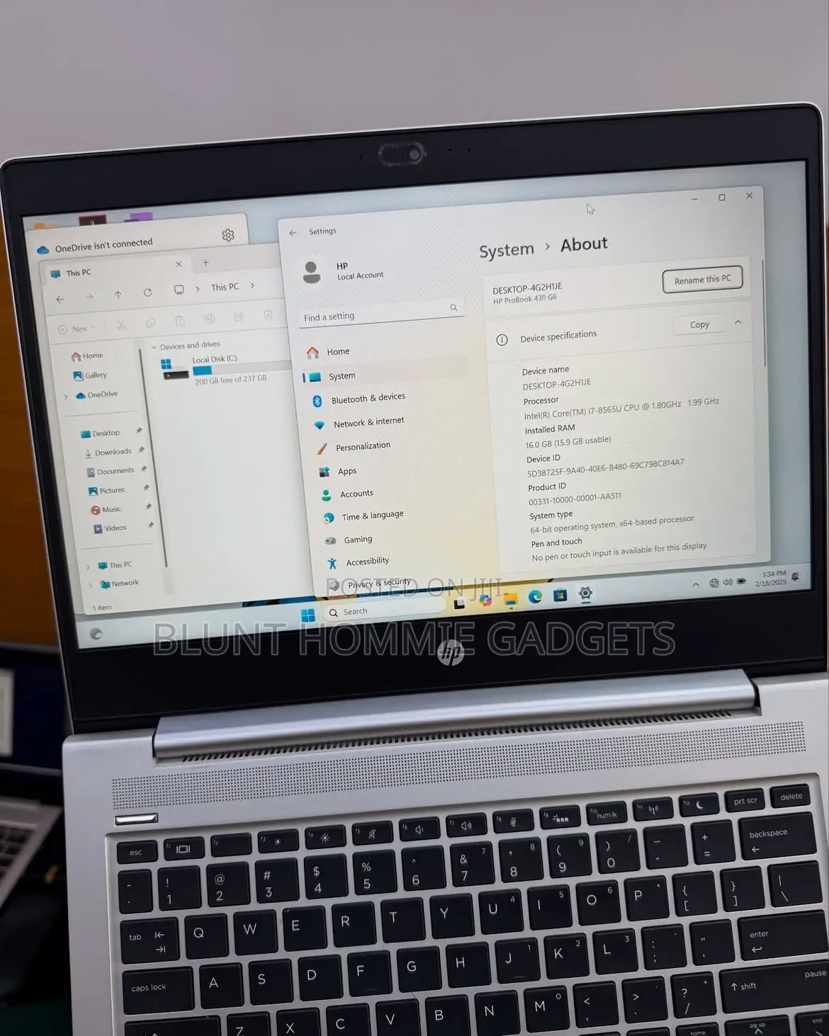 Laptop HP ProBook 430 G6 16GB Intel Core i7 SSD 256GB