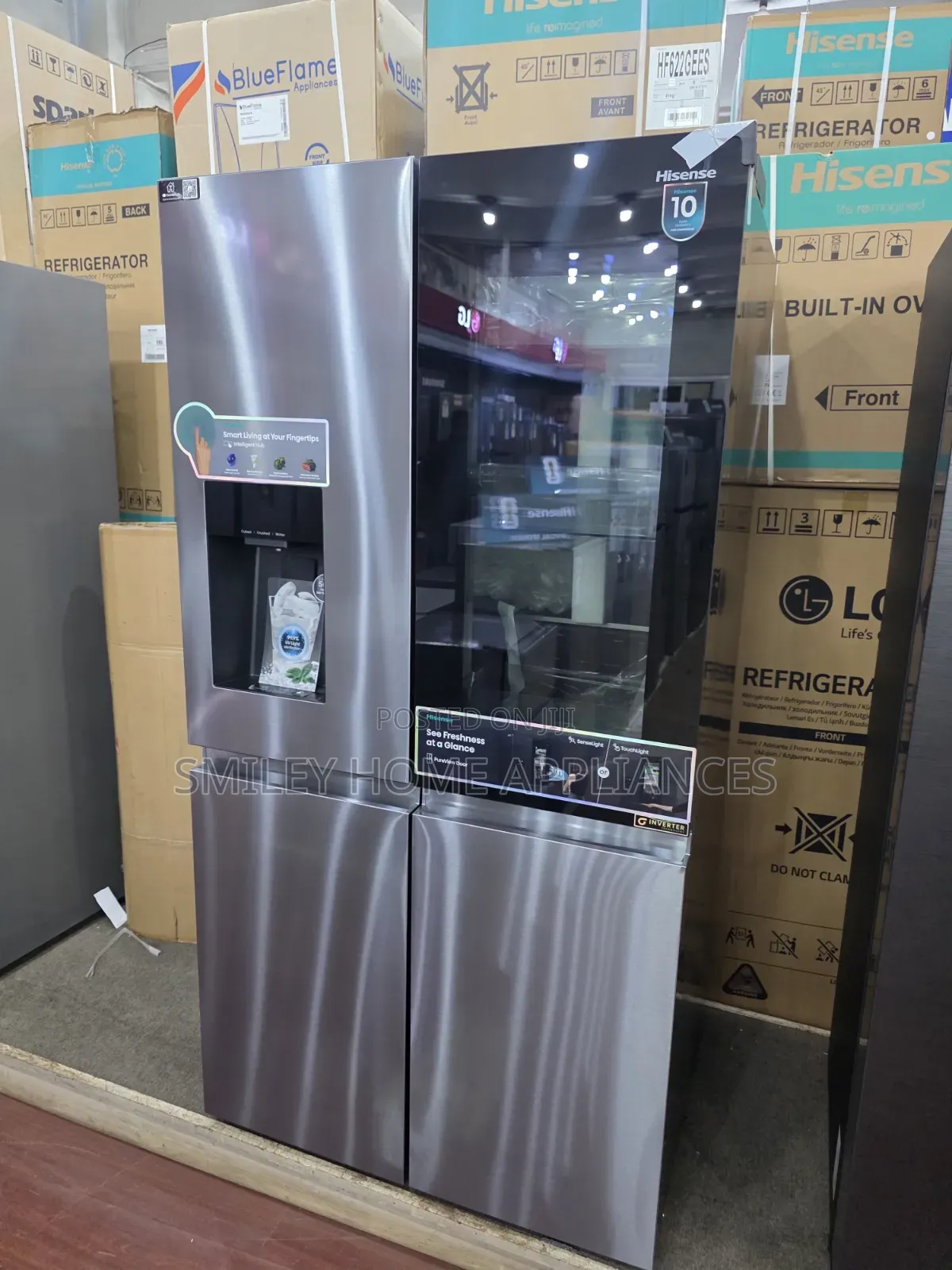 Stainless Steel 4 Door Hisense Knock Knock 780ltrs at Discount