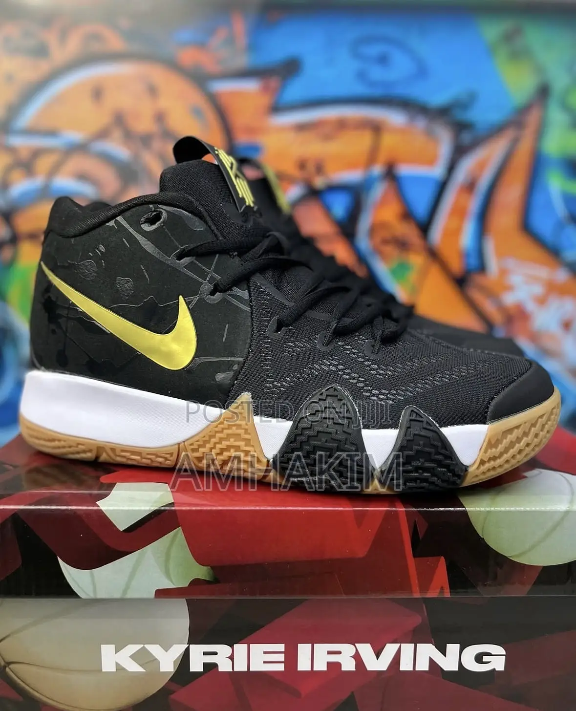 Genuine Nike Kyrie 4 'Pitch Blue' Basket Ball Sneakers in Stock