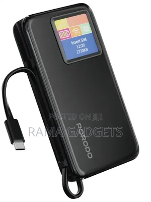 Porodo 4g Lte Wifi 6 Travel Router A Built-in 10000mah Power Bank.