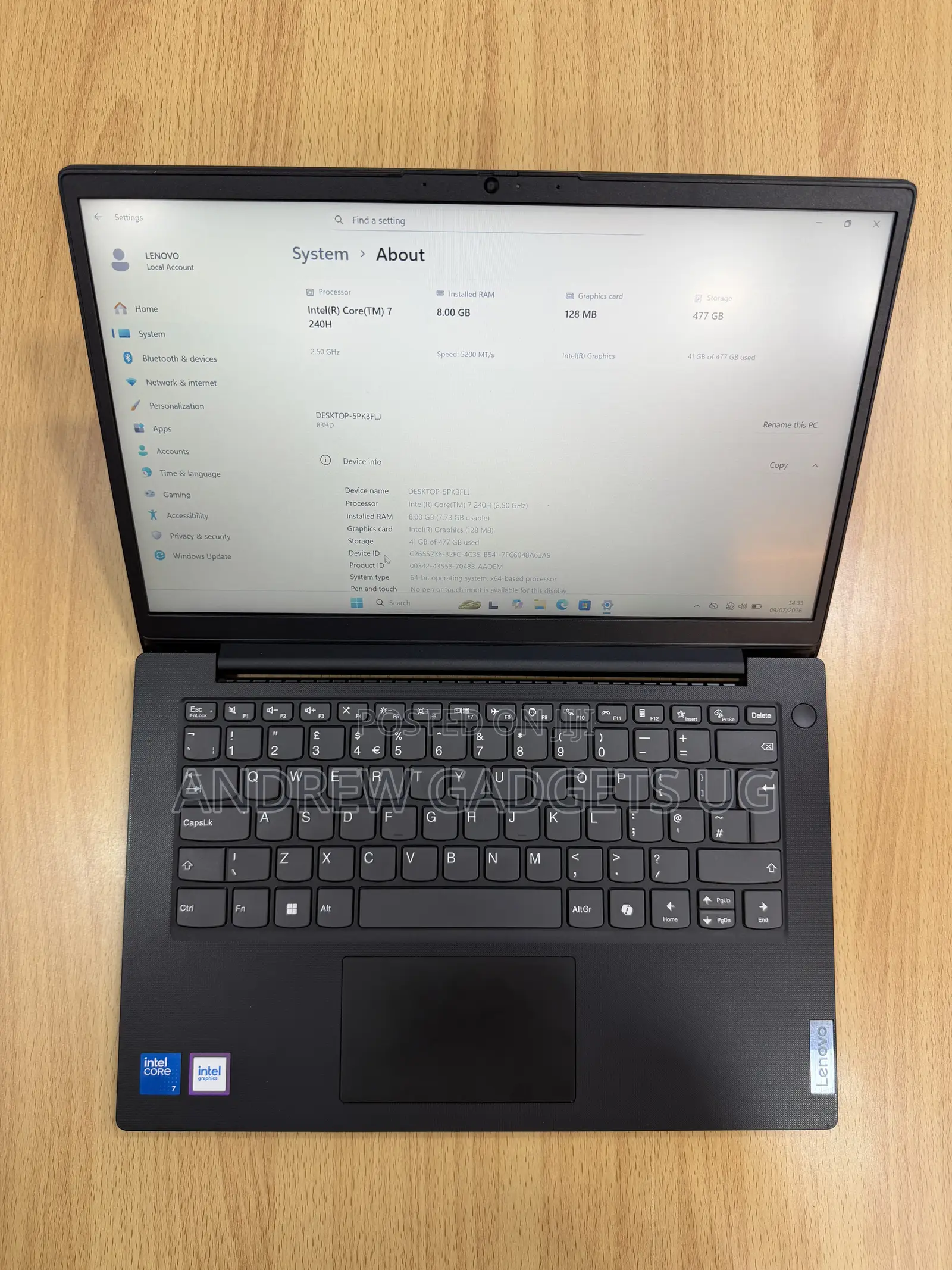 Laptop Lenovo Ideapad 3 8GB Intel Core i7 SSD 512GB