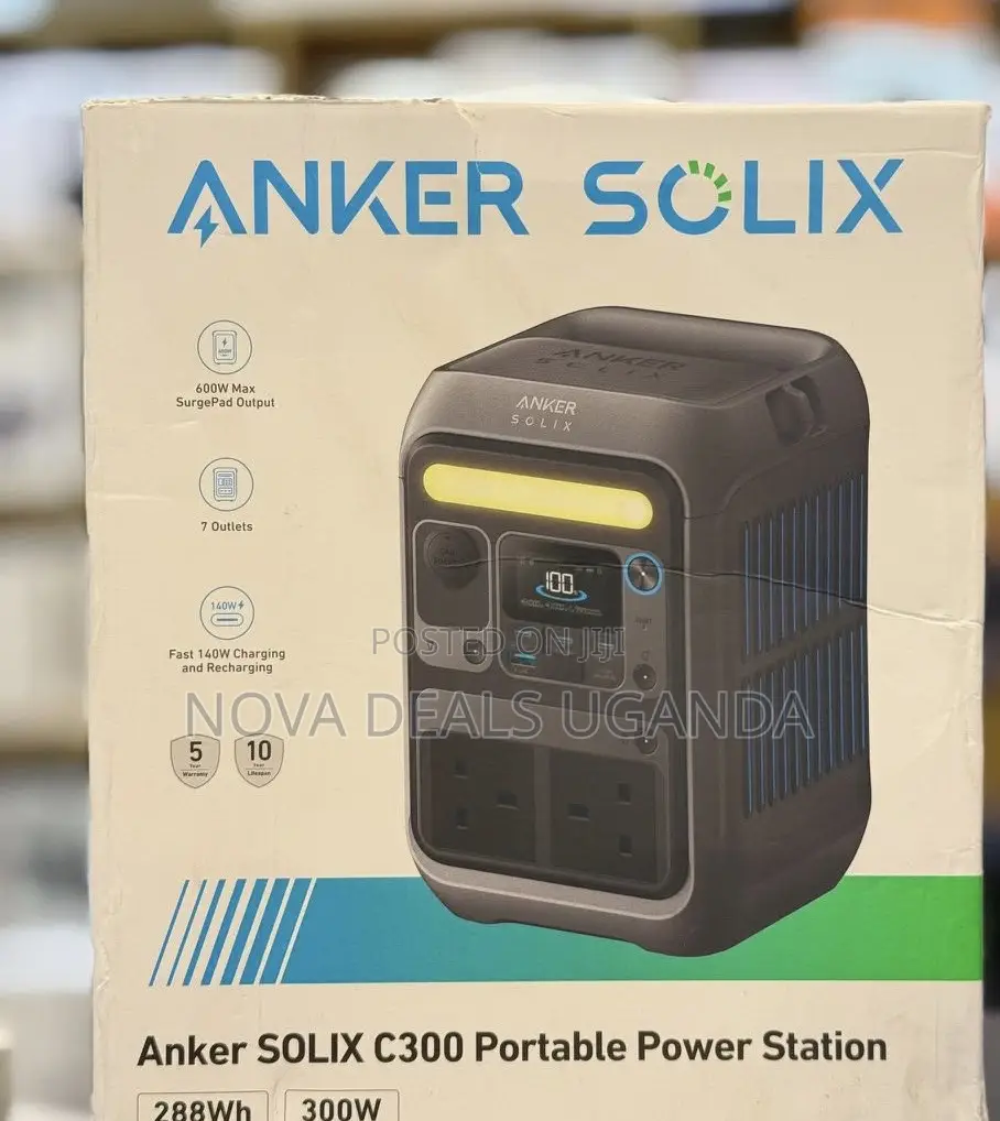Anker Solix C300 Portable Power Station, Outdoor 300w Solar Generator