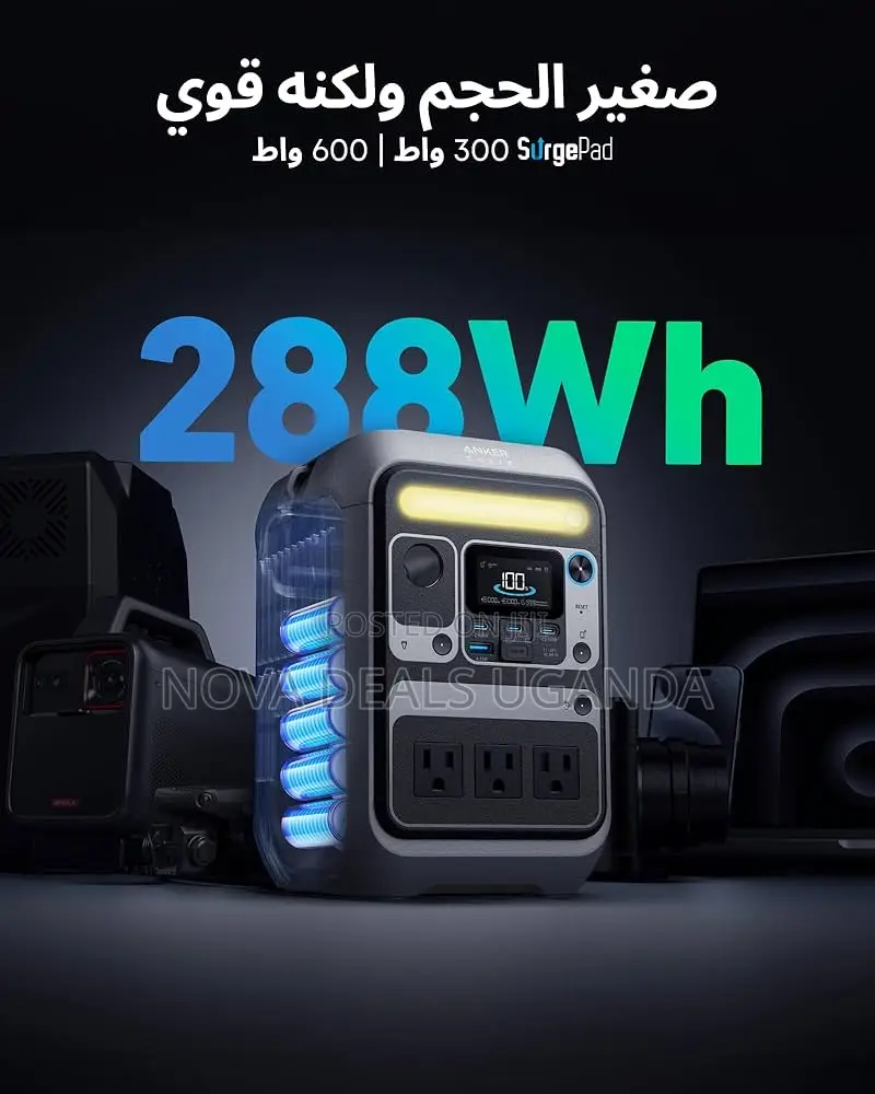 Anker Solix C300 Portable Power Station, Outdoor 300w Solar Generator