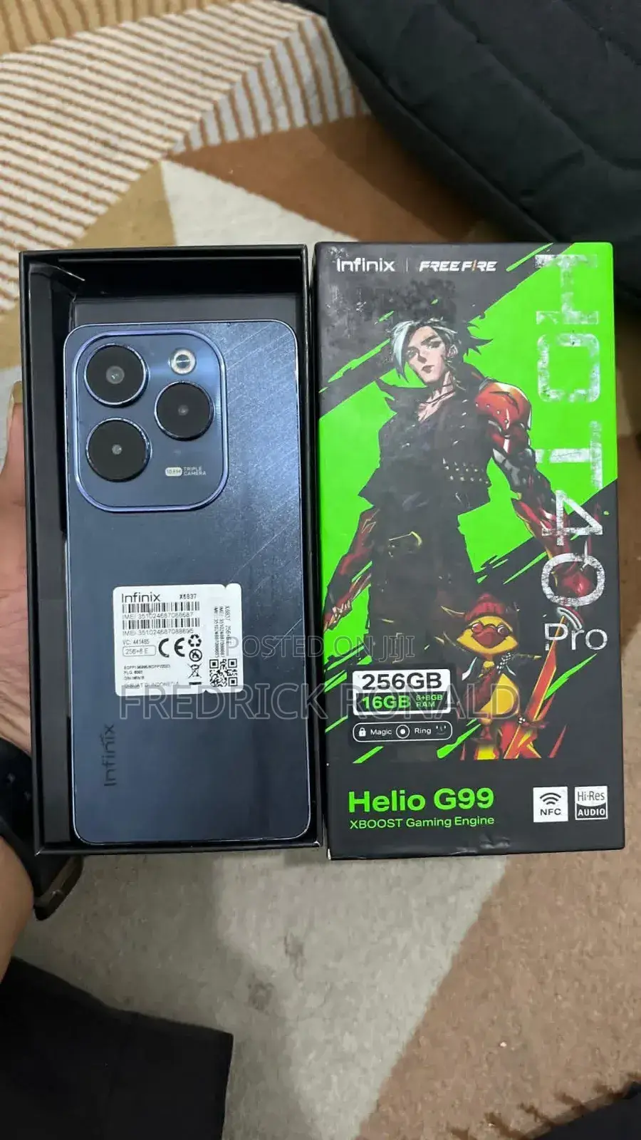 New Infinix Hot 40 Pro 256 GB Blue