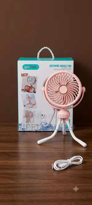 Aerbes Ab-Fs39 Octopus Small Fan Rechargeable Flexible Tripod Fan