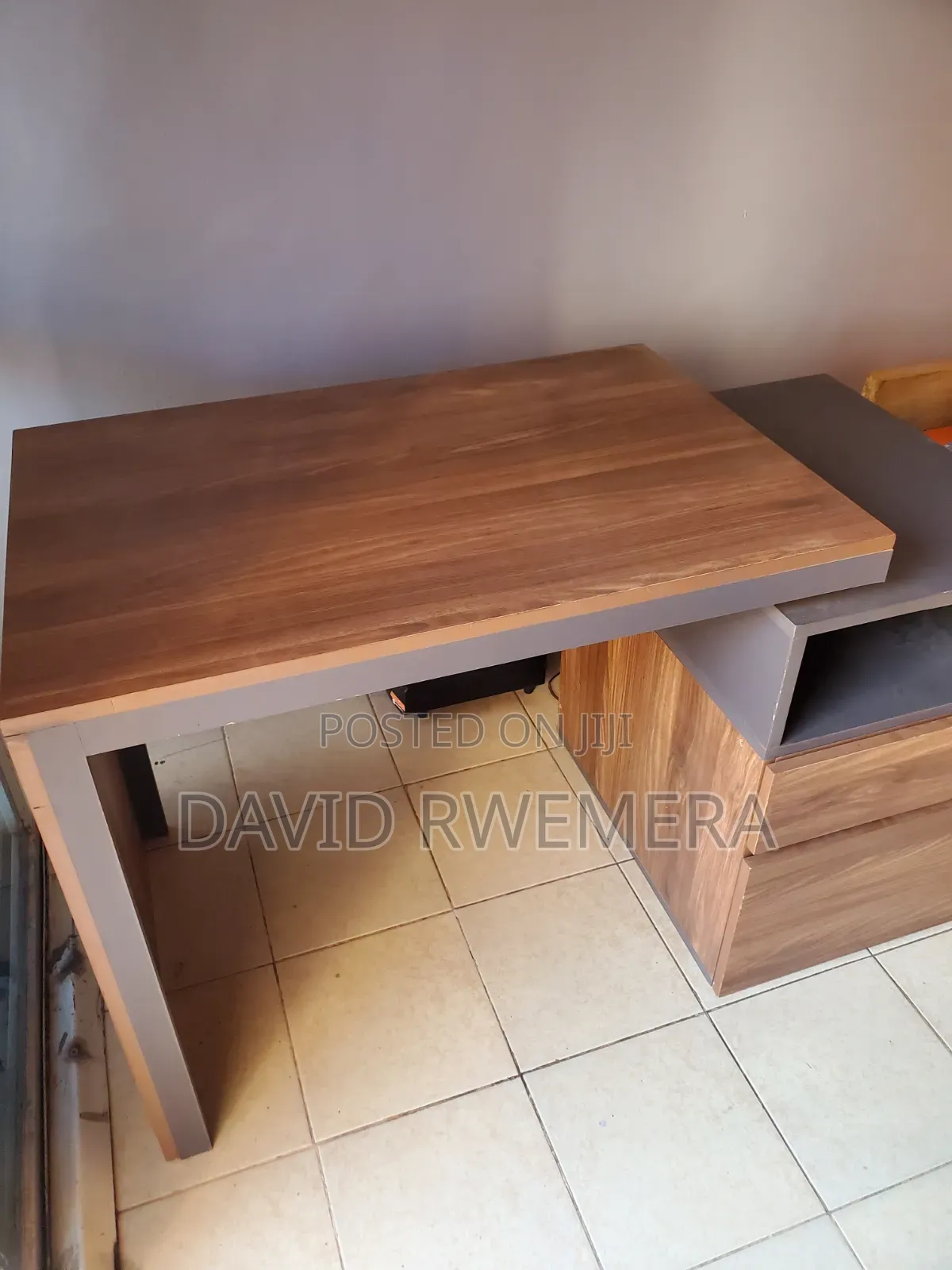 Large Reading Table, Custom Made With 3 Level-Drawers