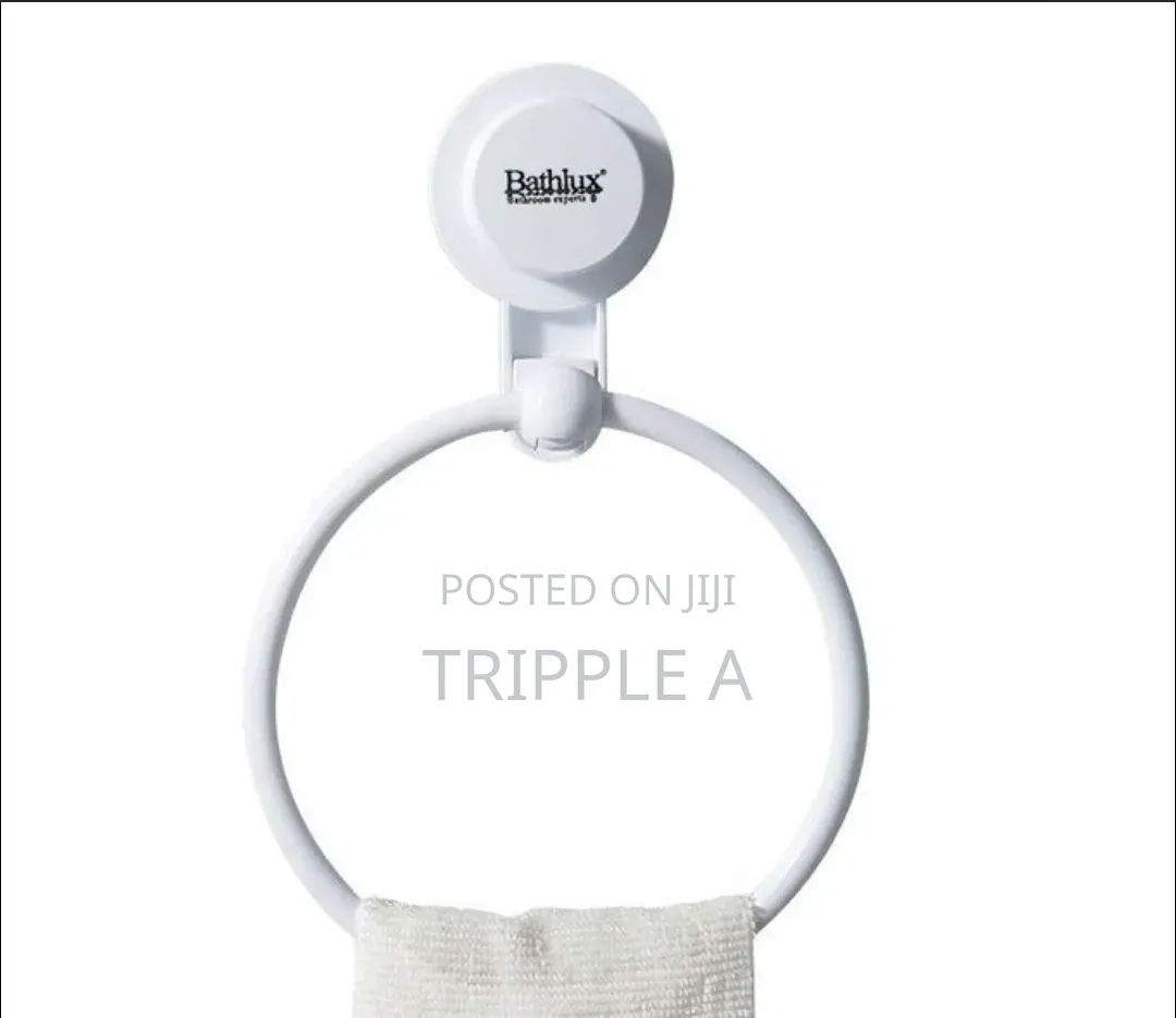 Bathlux White Abs Plastic Circular Towel Holder