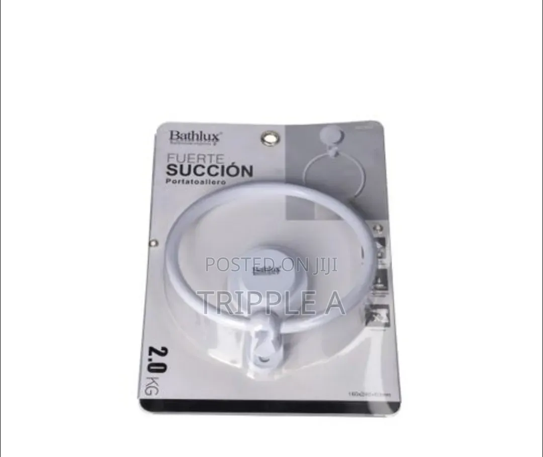 Bathlux White Abs Plastic Circular Towel Holder