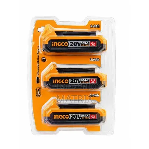 Ingco Rechargeable Battery 20v 2.0ah Power Tool Battery Pack