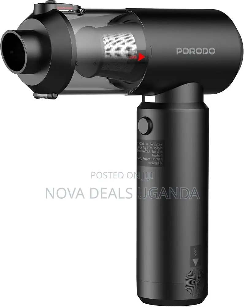Porodo Tornado Prime 2-in-1 Portablevacuum Cleaner and Blower, 6000mah
