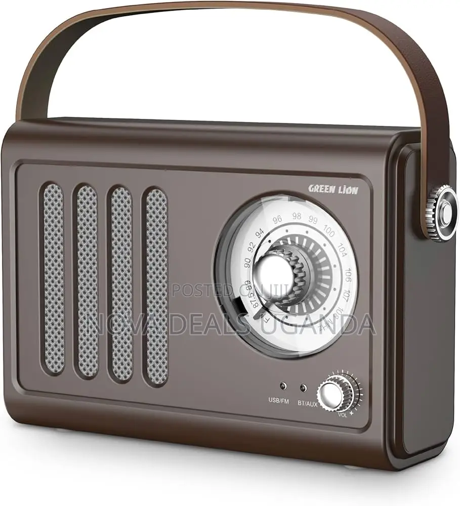 Green Lion Vintage Radio Speaker, Bluetooth Speaker With Fm Radio