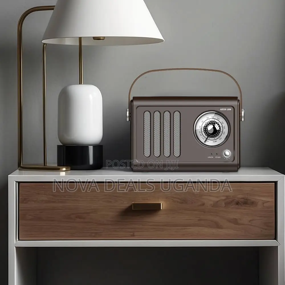 Green Lion Vintage Radio Speaker, Bluetooth Speaker With Fm Radio