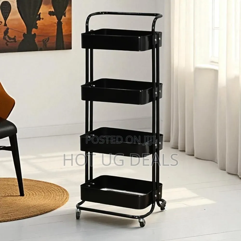 4-Tier Rolling Storage Trolley With Wheels