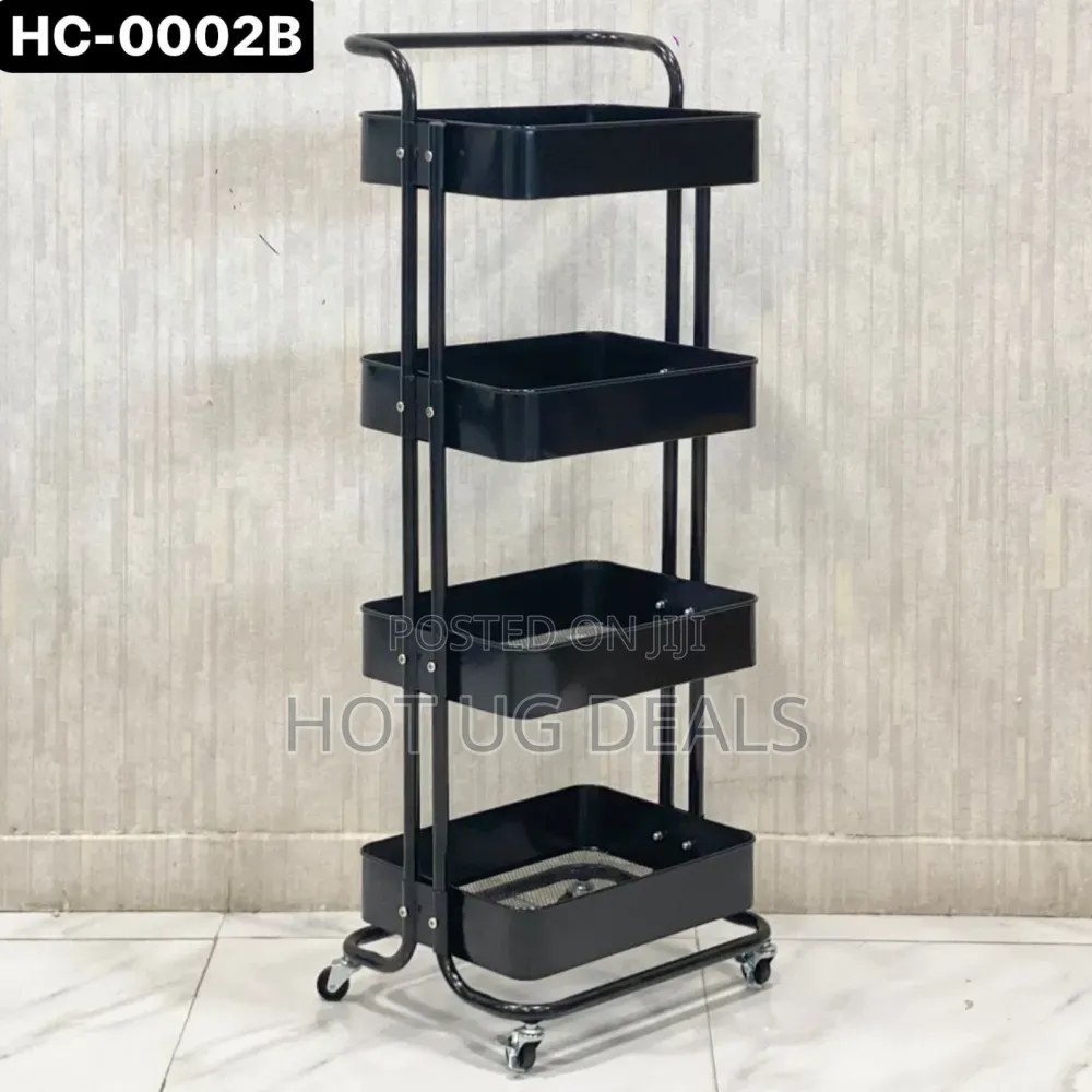 4-Tier Rolling Storage Trolley With Wheels