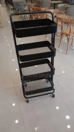 4-Tier Rolling Storage Trolley With Wheels