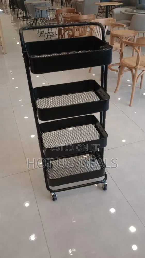 4-Tier Rolling Storage Trolley With Wheels