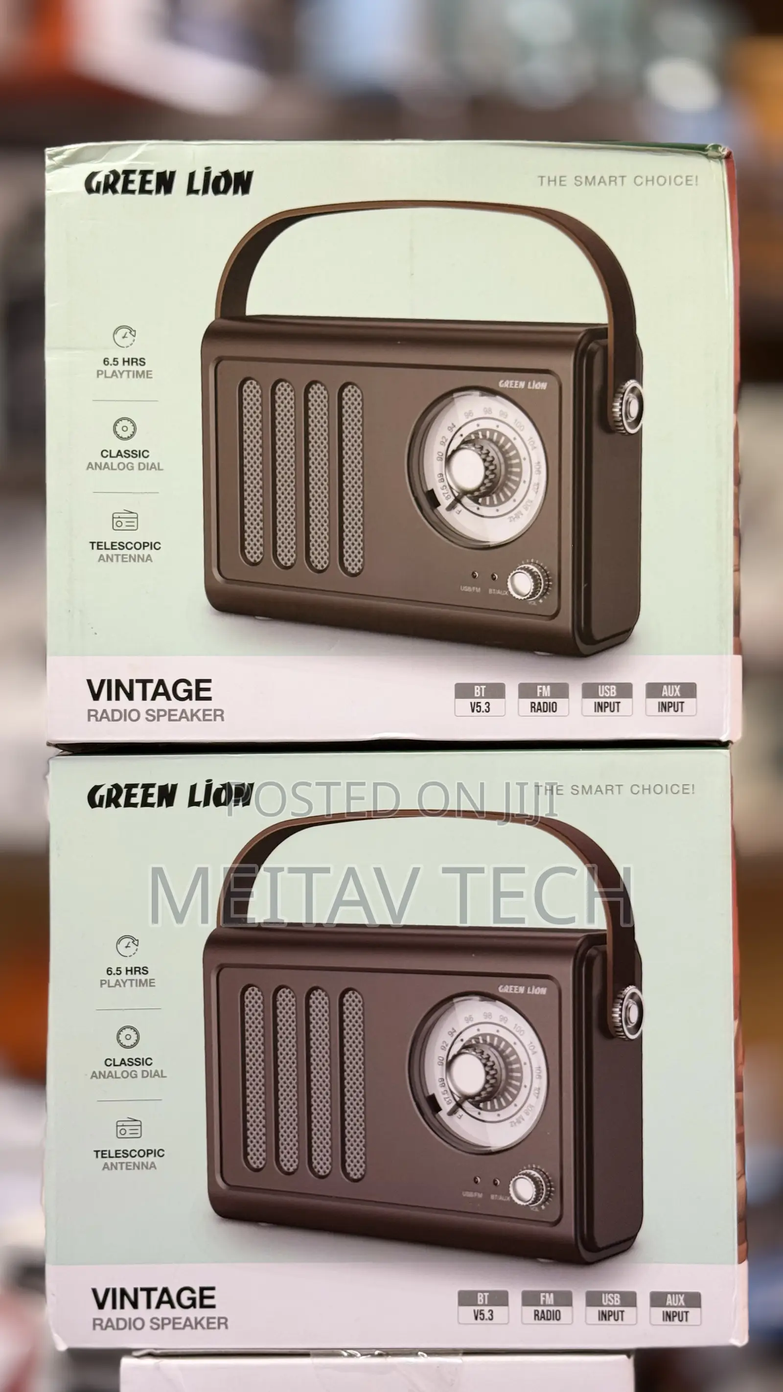 Green Lion Vintage Radio Speaker With Bluetooth,