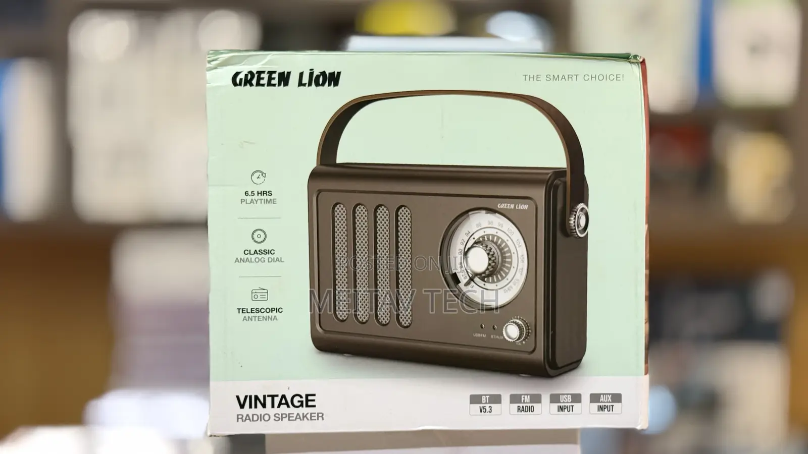 Green Lion Vintage Radio Speaker With Bluetooth,