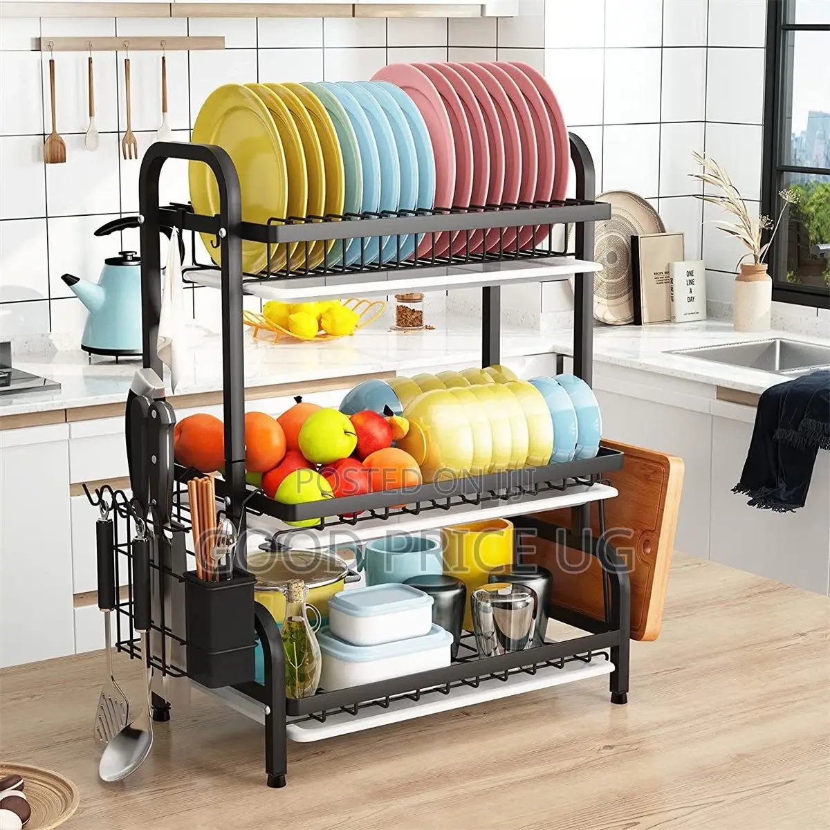 3-Tier Vertical Dish Drying Rack