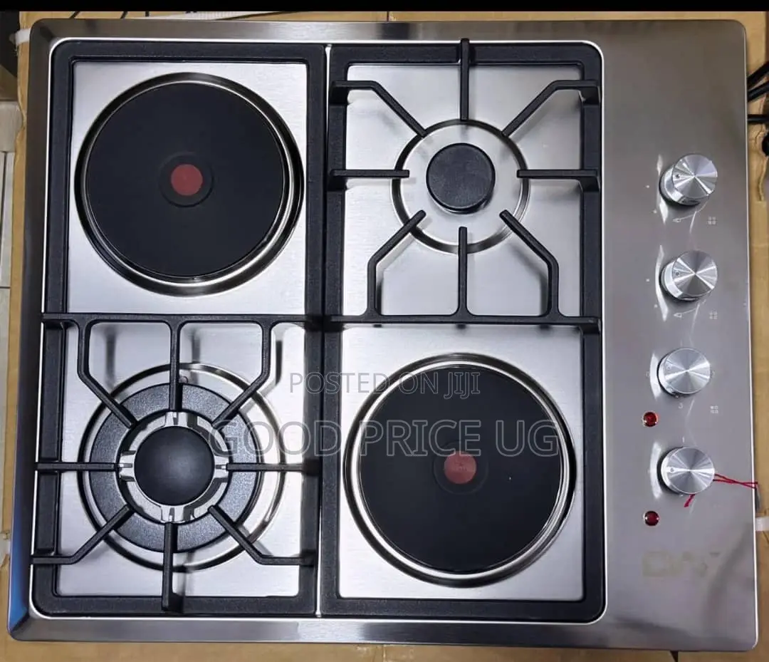 Digiwave 2-Gas and 2-Electric Hotplate Built-in Hybrid Hob