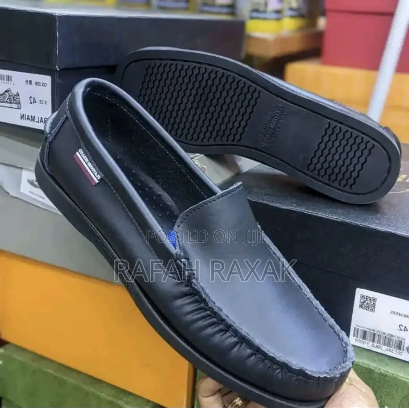 Original Men’S Sebago Fuul Black Casual Slip in Shoes