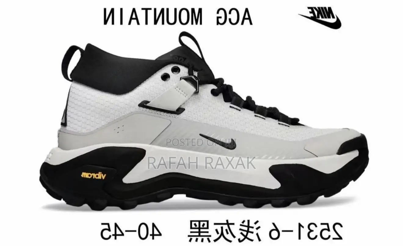 Men’S Grey/Blacknike Acg Mountain Trail Gore-Tex Hiking Sneakers