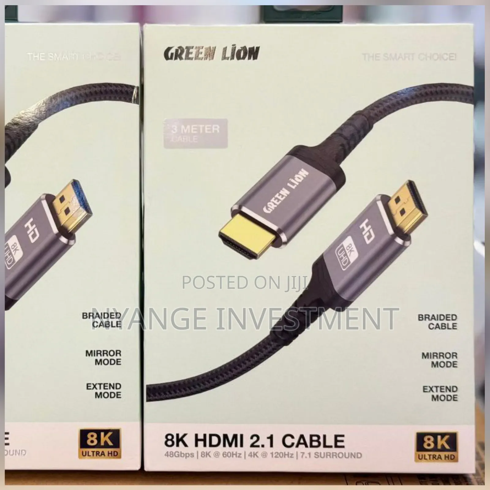 Green Lion Hdmi to Hdmi Cable 3 Meter, 48gbps, 7.1 Surround Sound.