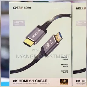 Green Lion Hdmi to Hdmi Cable 3 Meter, 48gbps, 7.1 Surround Sound.